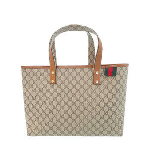 Gucci handbag beige brown GG canvas tote bag